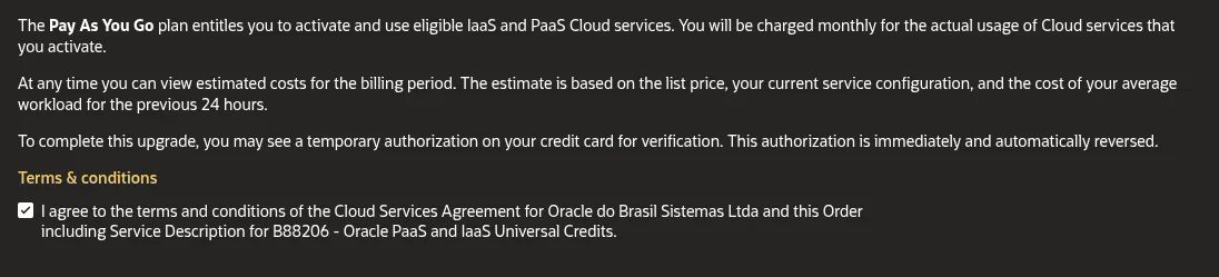 oraclecondições